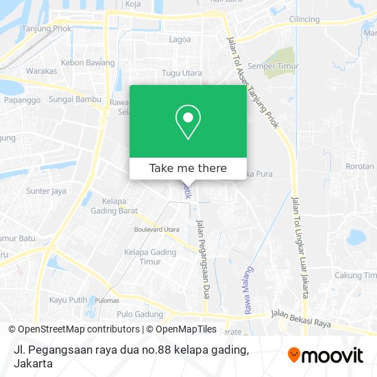 Jl. Pegangsaan raya dua  no.88 kelapa gading map