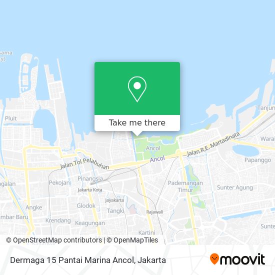 Dermaga 15 Pantai Marina Ancol map