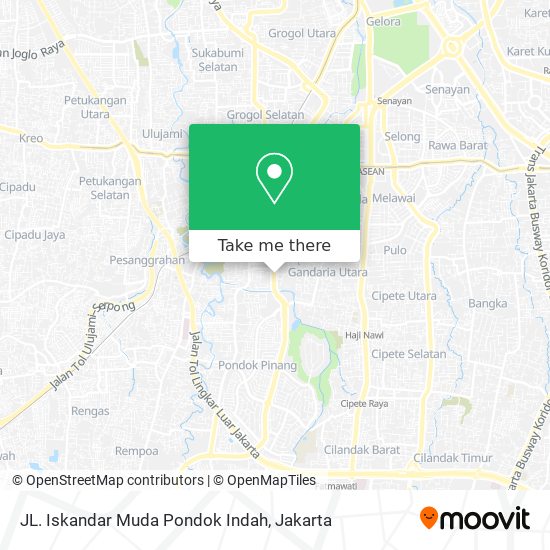 JL. Iskandar Muda Pondok Indah map