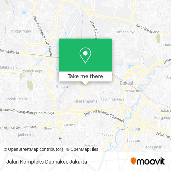 Jalan Kompleks Depnaker map