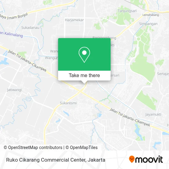 Ruko Cikarang Commercial Center map