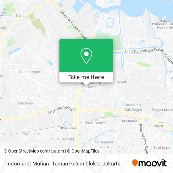 Indomaret Mutiara Taman Palem blok D map