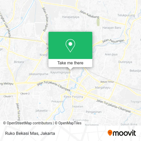 Ruko Bekasi Mas map