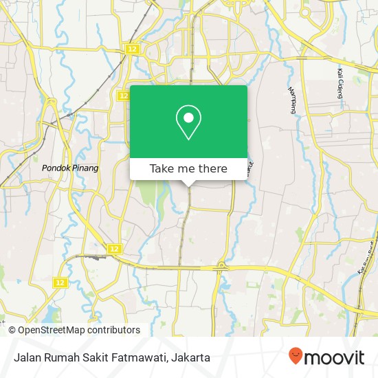 Jalan Rumah Sakit Fatmawati map