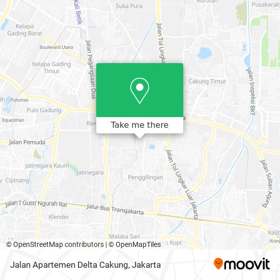Jalan Apartemen Delta Cakung map