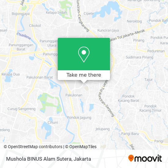 Mushola BINUS Alam Sutera map