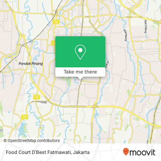 Food Court D'Best Fatmawati map