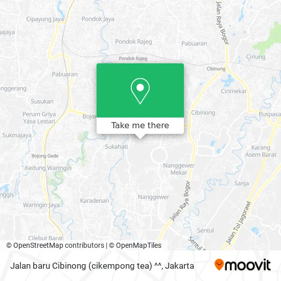 Jalan baru Cibinong (cikempong tea) ^^ map