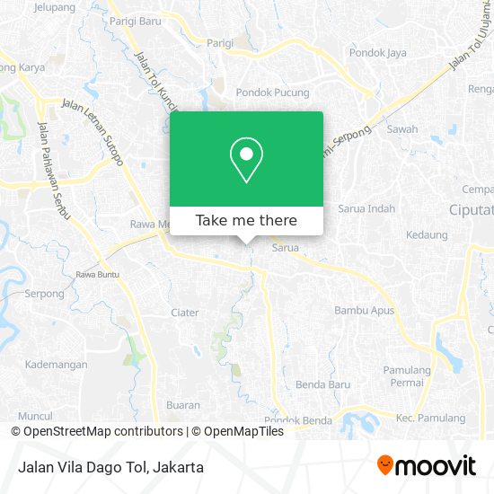 Jalan Vila Dago Tol map