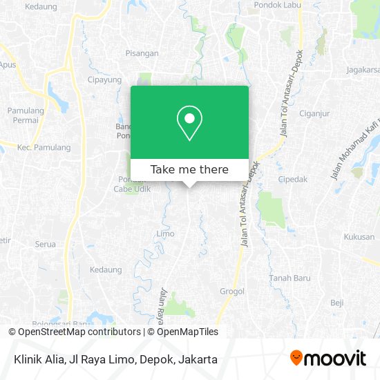 Klinik Alia, Jl Raya Limo, Depok map