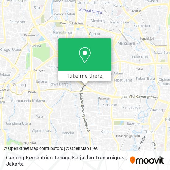 Gedung Kementrian Tenaga Kerja dan Transmigrasi map