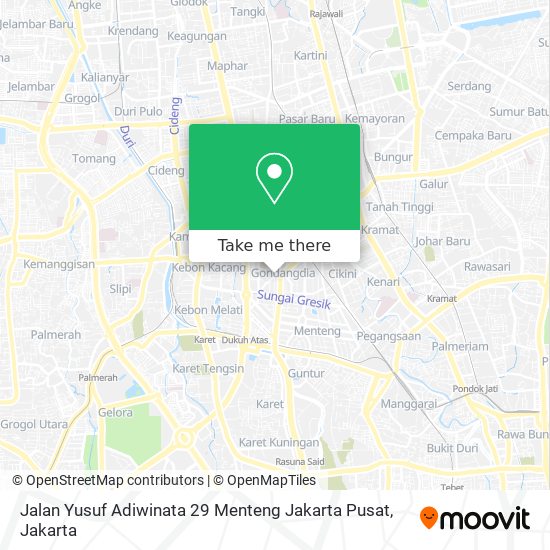 Jalan Yusuf Adiwinata 29 Menteng Jakarta Pusat map