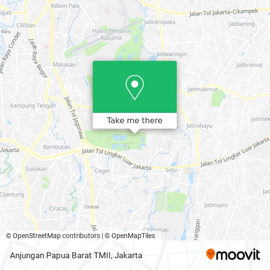 Anjungan Papua Barat TMII map