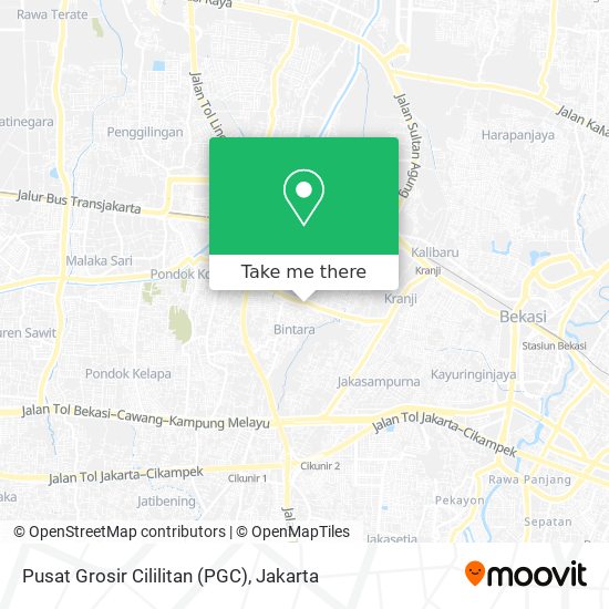 Pusat Grosir Cililitan (PGC) map