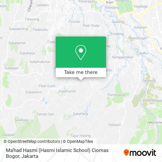 Ma'had Hasmi (Hasmi Islamic School) Ciomas Bogor map