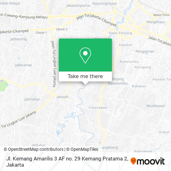 Jl. Kemang Amarilis 3 AF no. 29 Kemang Pratama 2 map