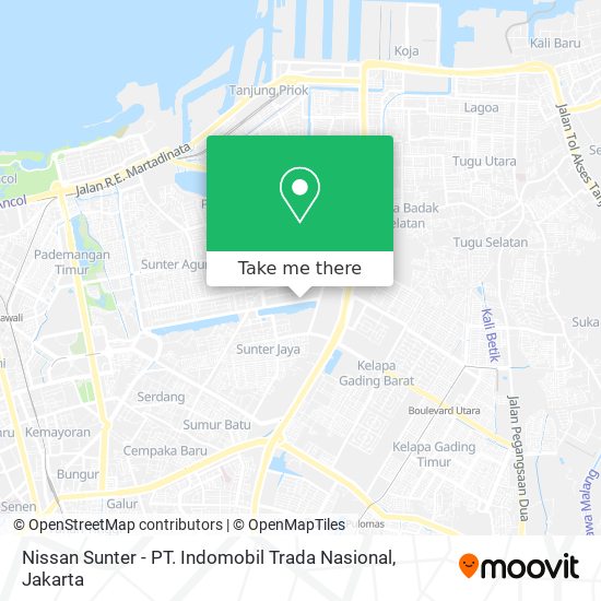 Nissan Sunter - PT. Indomobil Trada Nasional map
