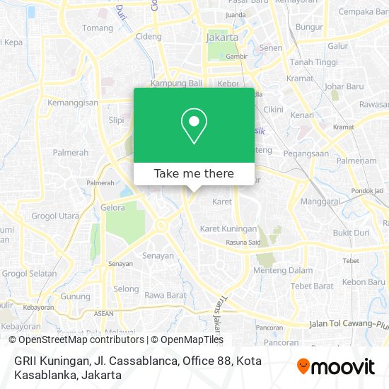 GRII Kuningan, Jl. Cassablanca, Office 88, Kota Kasablanka map