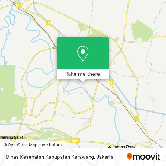 Dinas Kesehatan Kabupaten Karawang map