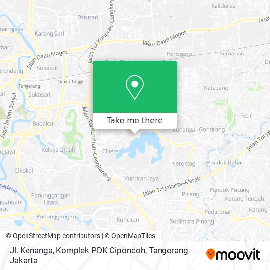 Jl. Kenanga, Komplek PDK Cipondoh, Tangerang map