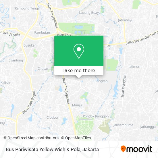 Bus Pariwisata Yellow Wish & Pola map