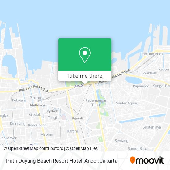Putri Duyung Beach Resort Hotel, Ancol map