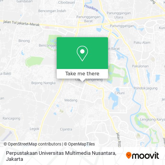 Perpustakaan Universitas Multimedia Nusantara map