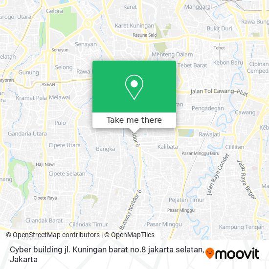 Cyber building jl. Kuningan barat no.8 jakarta selatan map