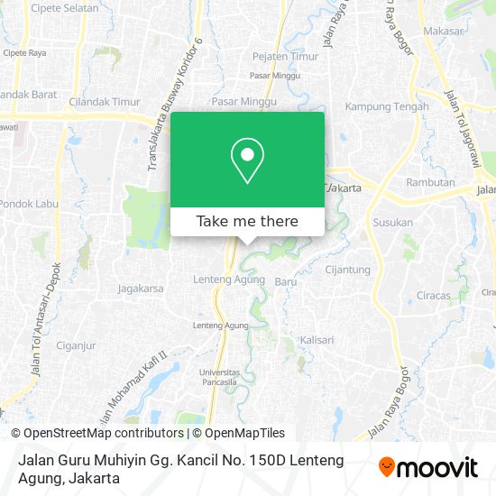 Jalan Guru Muhiyin Gg. Kancil No. 150D Lenteng Agung map