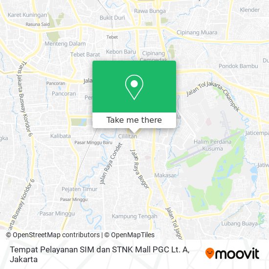 Tempat Pelayanan SIM dan STNK Mall PGC Lt. A map