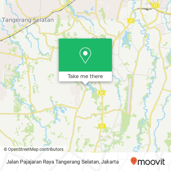 Jalan Pajajaran  Raya Tangerang Selatan map