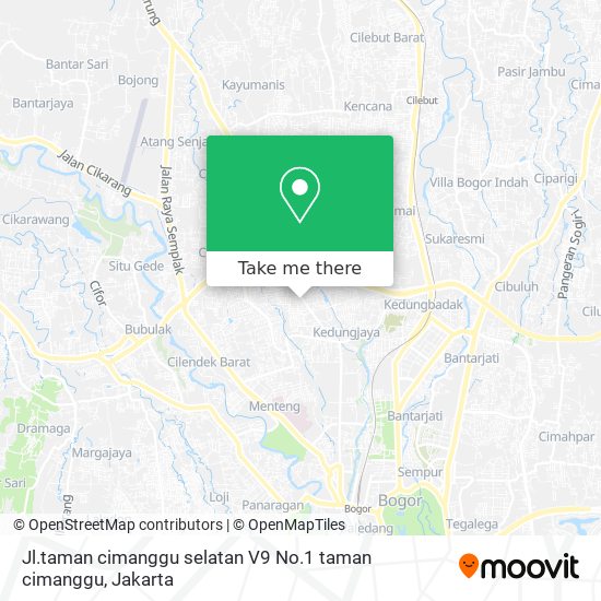 Jl.taman cimanggu selatan V9 No.1 taman cimanggu map