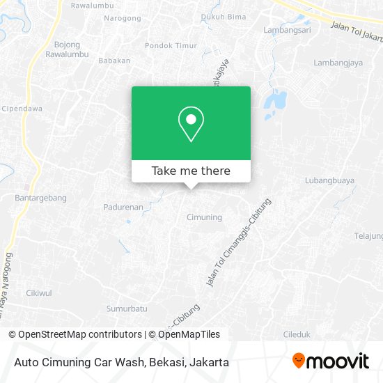 Auto Cimuning Car Wash, Bekasi map