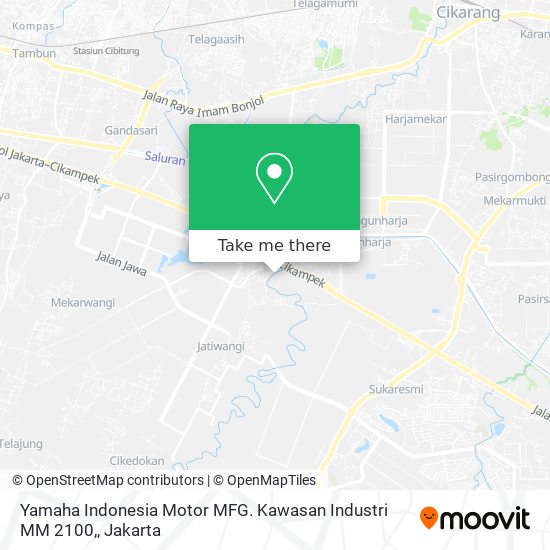 Yamaha Indonesia Motor MFG. Kawasan Industri MM 2100, map