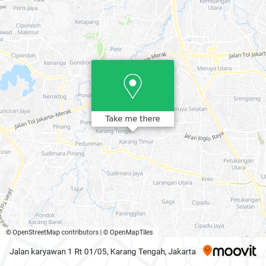 Jalan karyawan 1 Rt 01 / 05, Karang Tengah map