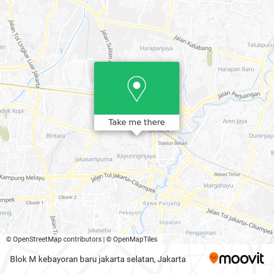 Blok M kebayoran baru jakarta selatan map