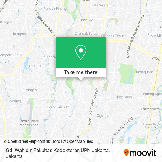 Gd. Wahidin Fakultas Kedokteran UPN Jakarta map