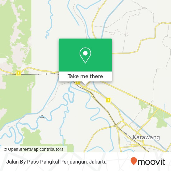 Jalan By Pass Pangkal Perjuangan map