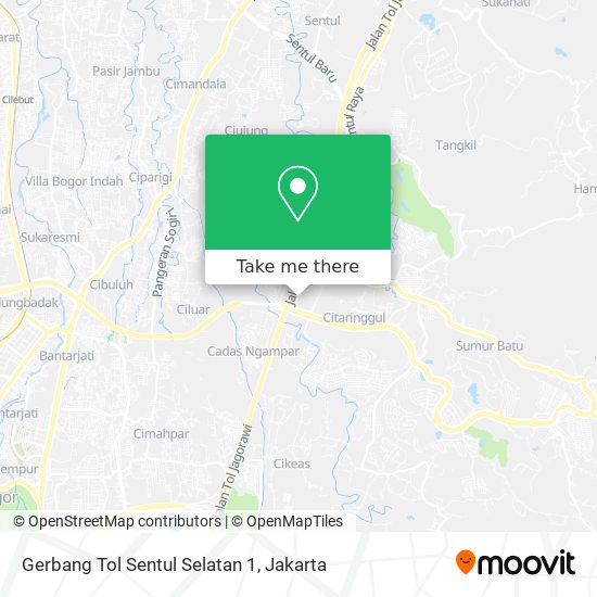 Gerbang Tol Sentul Selatan 1 map