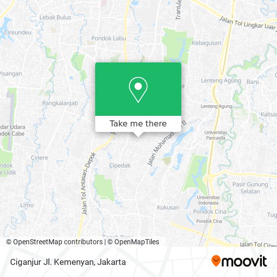 Ciganjur Jl. Kemenyan map