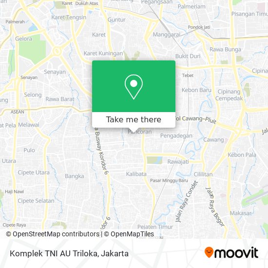 Komplek TNI AU Triloka map