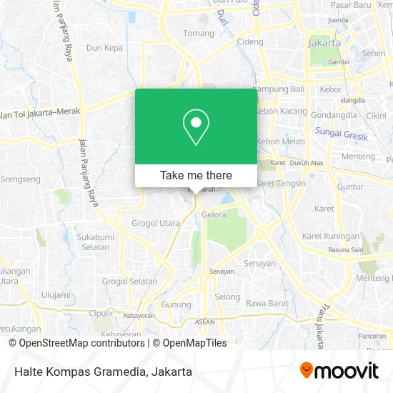 Halte Kompas Gramedia map