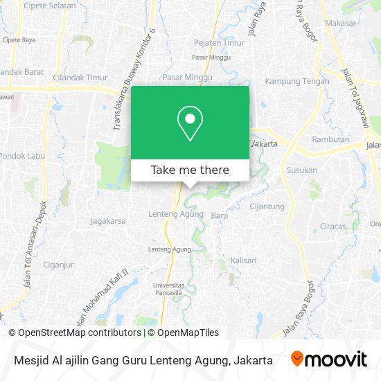 Mesjid Al ajilin Gang Guru Lenteng Agung map