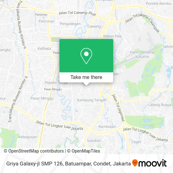 Griya Galaxy-jl SMP 126, Batuampar, Condet map