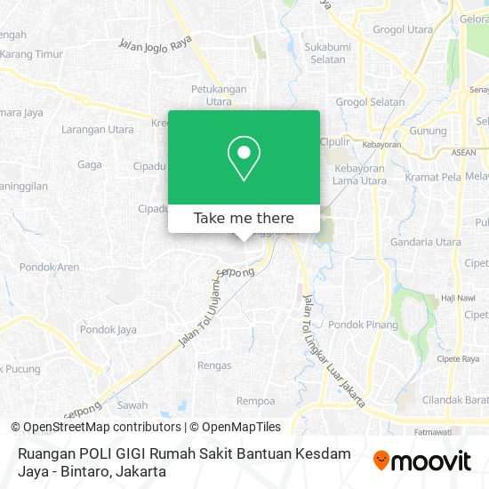 Ruangan POLI GIGI Rumah Sakit Bantuan Kesdam Jaya - Bintaro map