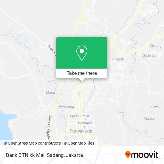 Bank BTN kk Mall Sadang map