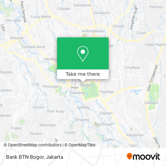 Bank BTN Bogor map