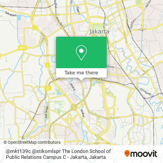 @mkt139c @stikomlspr The London School of Public Relations Campus C - Jakarta map