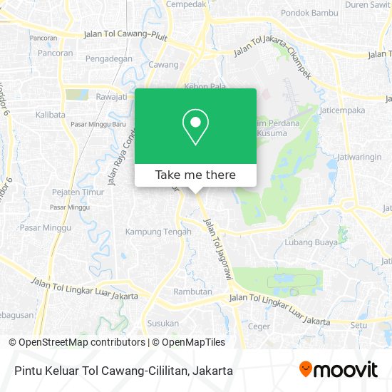 Pintu Keluar Tol Cawang-Cililitan map
