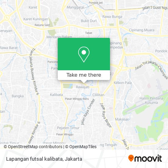 Lapangan futsal kalibata map